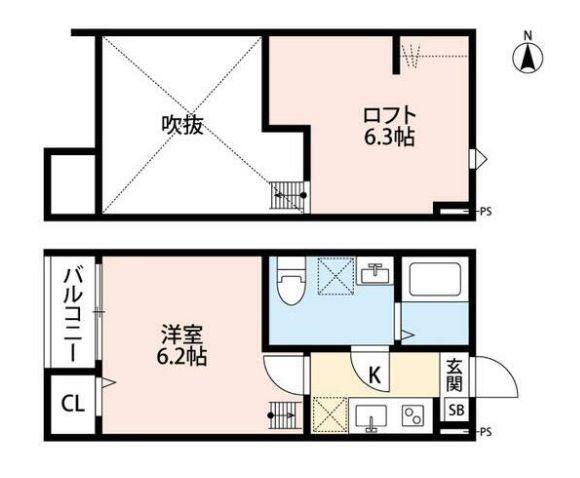 CHOUETTE(1K/1階)の間取り写真
