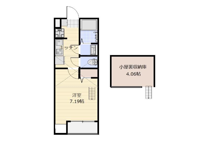 クレアパーク東村山(1K/3階)の間取り写真