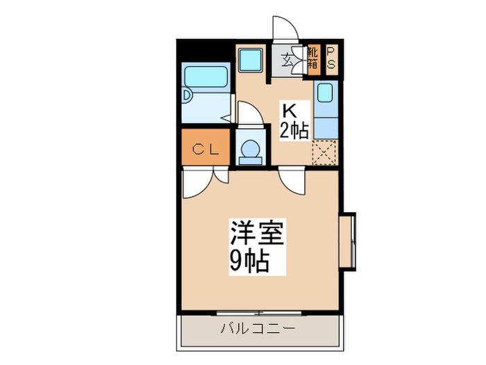 アドヴァンス88(1K/4階)の間取り写真