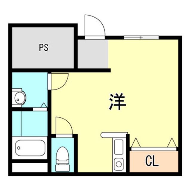 アクティー神戸(ワンルーム/3階)の間取り写真