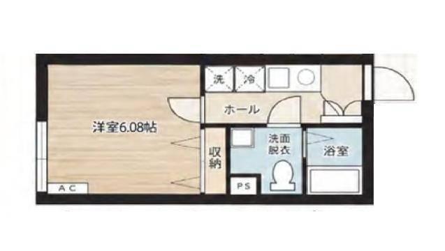 GRANIS巣鴨(1K/4階)の間取り写真