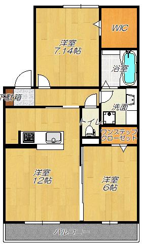 オリーブ 1(2LDK/1階)の間取り写真