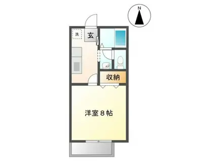 テラセヴェール(1K/1階)の間取り写真