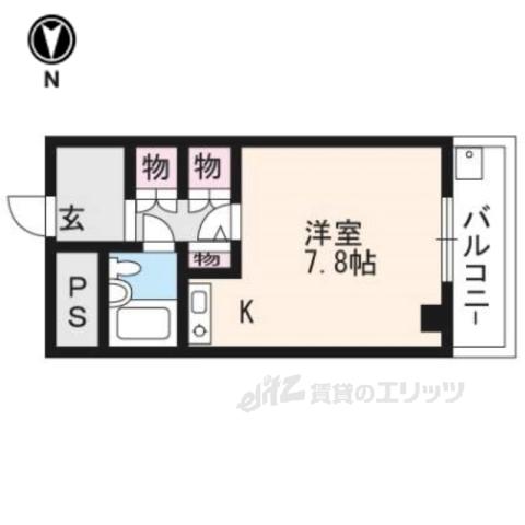 プロスパーズD・C(1K/3階)の間取り写真