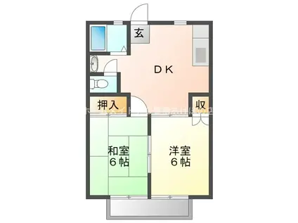 サンシティ向山A(2DK/2階)の間取り写真