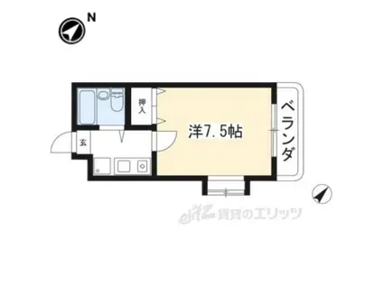 アーバンレジデンス神山台(1K/3階)の間取り写真