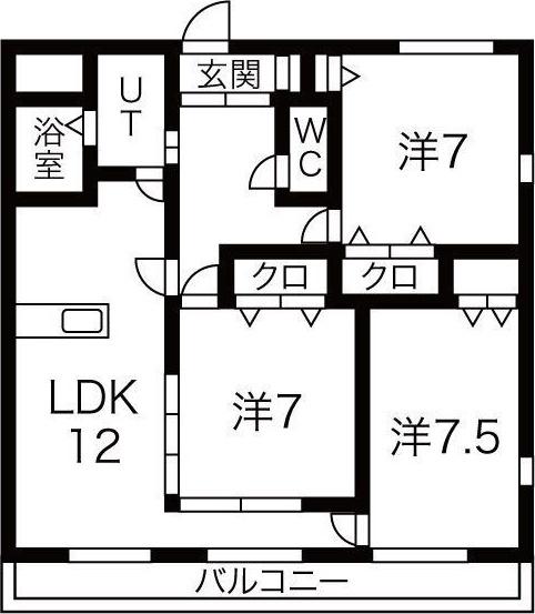 GRANDカメリア(3LDK/2階)の間取り写真