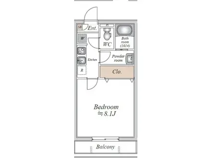 エフプレスト末広町(1K/3階)の間取り写真