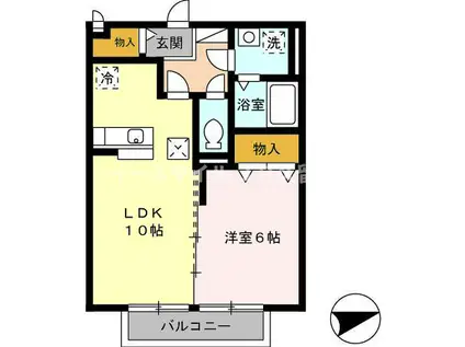 リーベン ルーチェII(1LDK/1階)の間取り写真