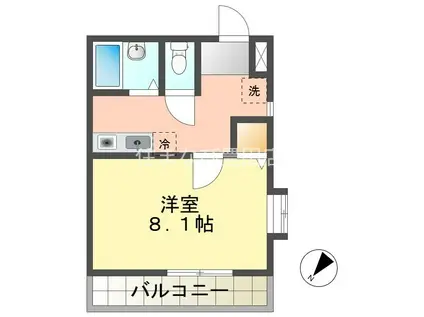 セントラルコートサイトウ(1K/2階)の間取り写真