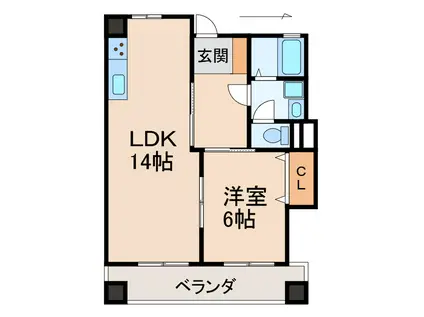 グレイスピア吹上(1LDK/6階)の間取り写真