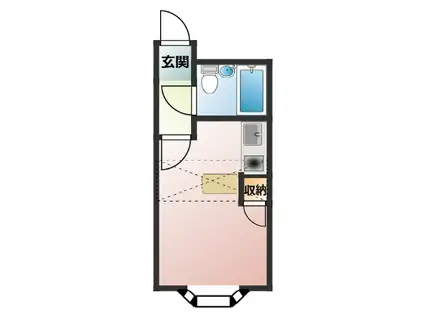 ベルピア馬堀海岸 1-4(ワンルーム/1階)の間取り写真