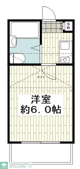 サンパレス桃浜(1K/1階)の間取り写真