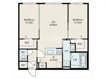 DIORE RESIDENCE SAPPORO(2LDK/4階)の間取り写真