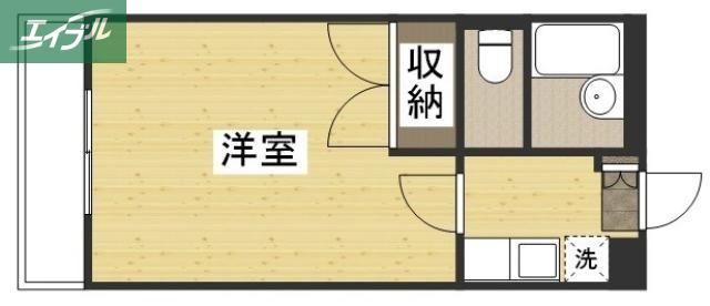 パレスTAKENAMI(1K/2階)の間取り写真