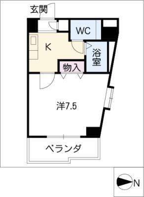 エクセレント光栄(1K/1階)の間取り写真