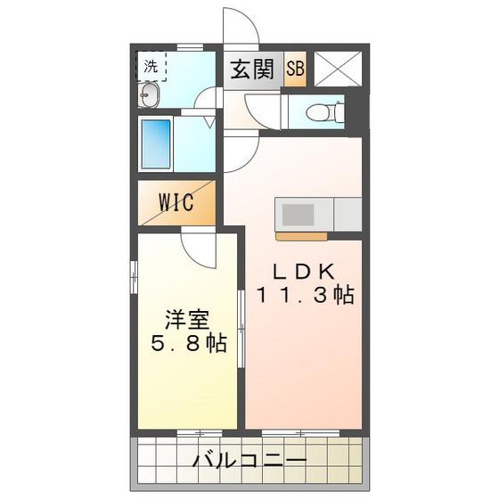 プレステージ千種A(1LDK/4階)の間取り写真