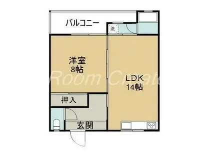 やなっこハイム(1LDK/2階)の間取り写真