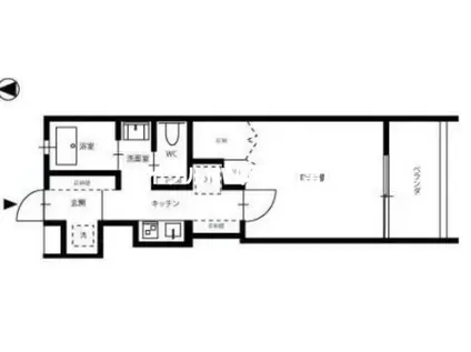 クレル西川原 S棟(1K/1階)の間取り写真