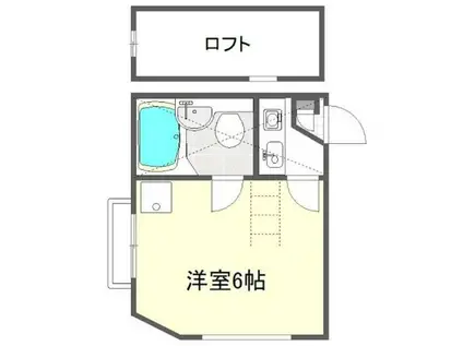 コンフォーレ鵜の木(1K/2階)の間取り写真