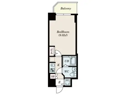 エスレジデンス神戸磯上通(1K/3階)の間取り写真