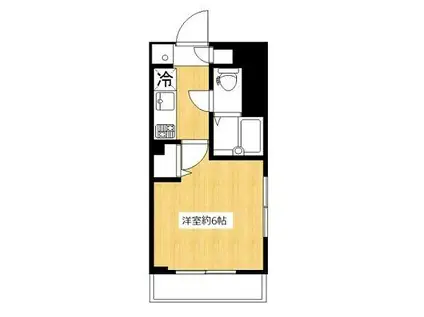 プレールドゥーク西横浜(ワンルーム/2階)の間取り写真