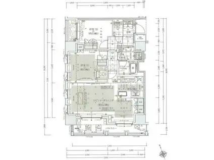 アトラス麻布十番(2LDK/9階)の間取り写真