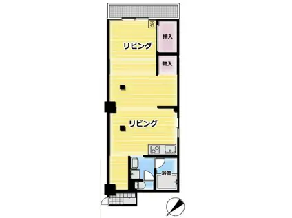 TAS椎名町レジデンス(ワンルーム/2階)の間取り写真