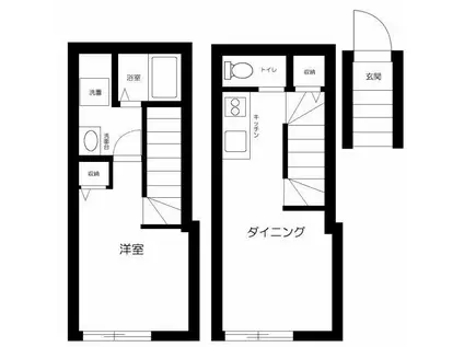 アクロコート大森山王(1DK/2階)の間取り写真