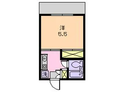 スワンハイムN(1K/1階)の間取り写真