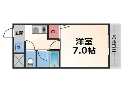 コーポラス光進(1K/2階)の間取り写真