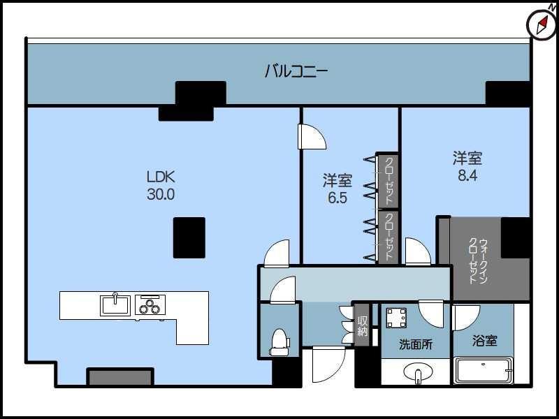 THE PREMIERE(2LDK/19階)の間取り写真