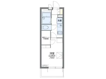 レオパレスメルナカヤ(1K/2階)の間取り写真