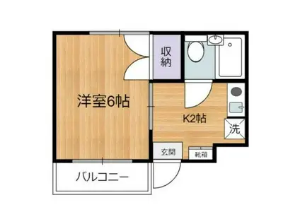 コーポサニー(1K/3階)の間取り写真