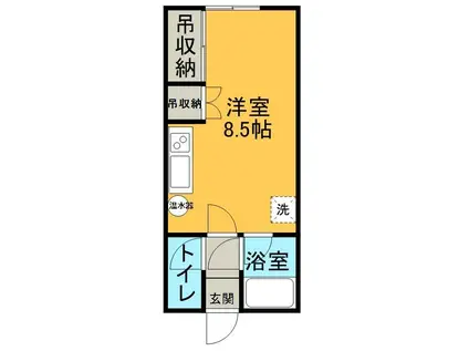 サンヒルズマンション(ワンルーム/3階)の間取り写真