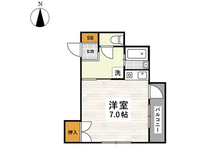 ファースト坪井(ワンルーム/3階)の間取り写真