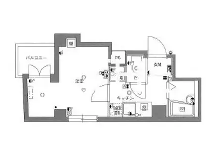 スカイコート文京根津(1K/9階)の間取り写真