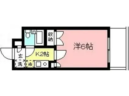 山の上コーポ(1K/1階)の間取り写真