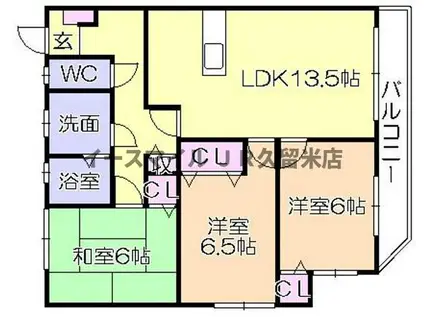 コーポコーワII(3LDK/2階)の間取り写真