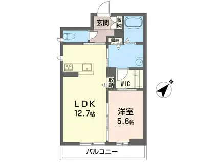 オランジュリー SHAMAISON(1LDK/1階)の間取り写真