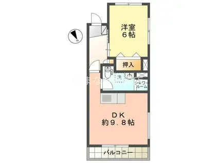 アーバンステージ豊田(1DK/3階)の間取り写真