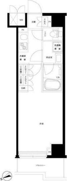 ルーブル板橋東新町弐番館(1K/2階)の間取り写真