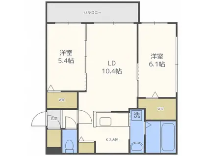 RICHE REVE 南20条(2LDK/5階)の間取り写真