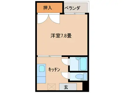 アコードI(1DK/1階)の間取り写真