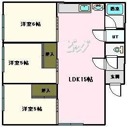 グランドマンション(3LDK/2階)の間取り写真