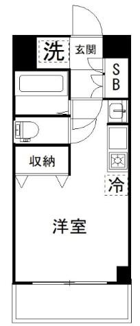 アルシオン幕張本郷(ワンルーム/2階)の間取り写真