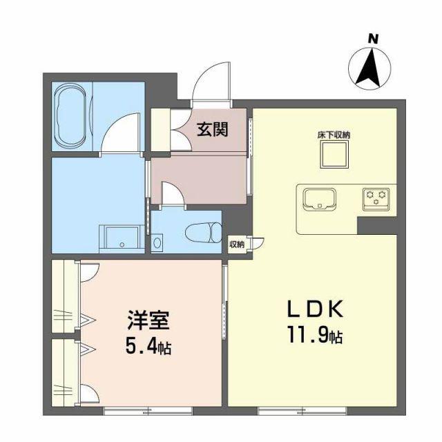 シャーメゾンHARU(1LDK/1階)の間取り写真