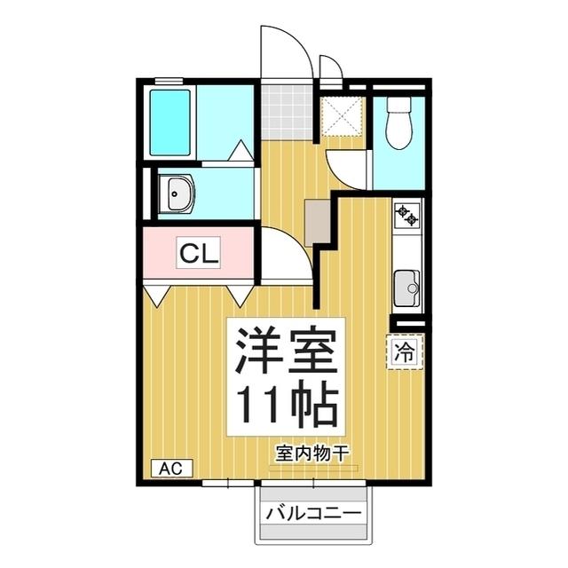 藤LINDEN(ワンルーム/1階)の間取り写真