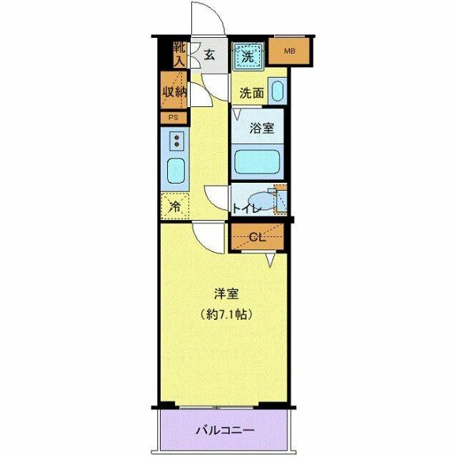 クレヴィスタ大塚(1K/4階)の間取り写真