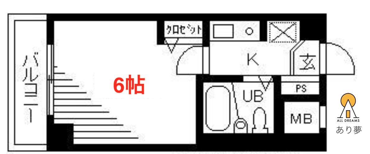 エスポワール岸根公園(1K/1階)の間取り写真